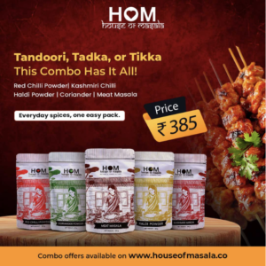 Tandoori Masala Bundle – Red Chilli Powder | Haldi Powder | Coriander Powder | Meat Masala | Kashmiri Mirch